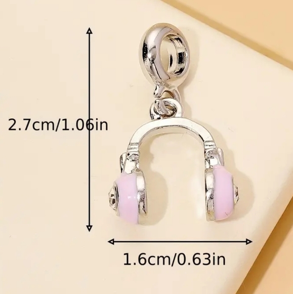 Headphones Charm European Style Bracelets Fits Pandora Systems Zinc All - Picture 3 of 4